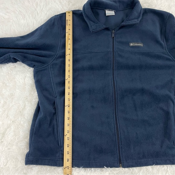 Columbia Fleece Jacket Men’s Size XXL Full Zip Navy Blue - Picture 4 of 7